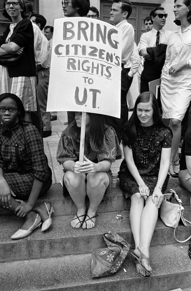 Photo of campus civil rights protest